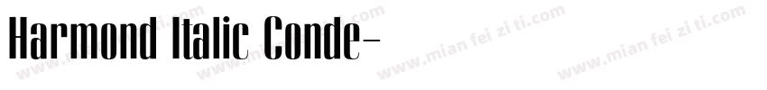 Harmond Italic Conde字体转换